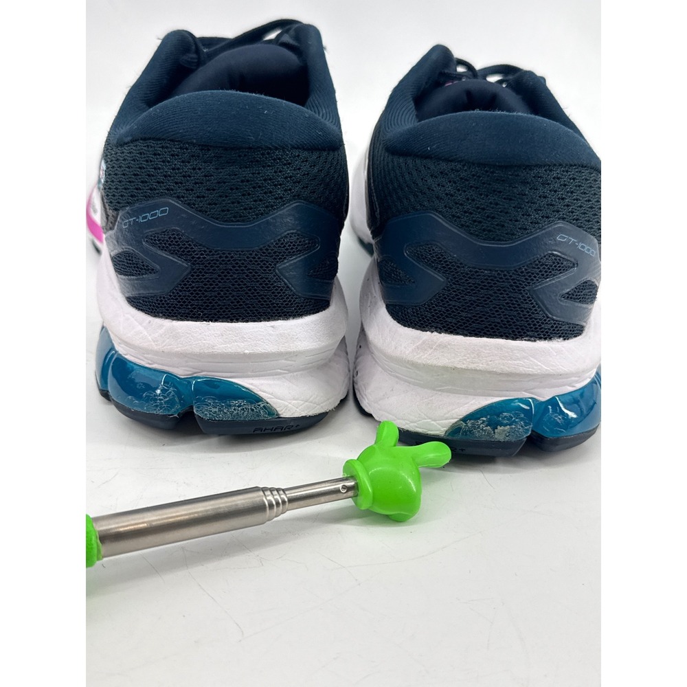 ASICS GT-1000 10 Running Shoes Womens 8 Grey Blue Pink Stability Gym Comfort - Picture 8 of 10